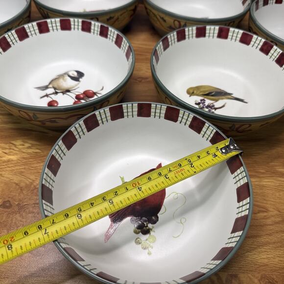 Lenox Winter Greetings Everyday 6-7/8” Cereal Soup Bowls~set Of 7 - Picture 7 of 11
